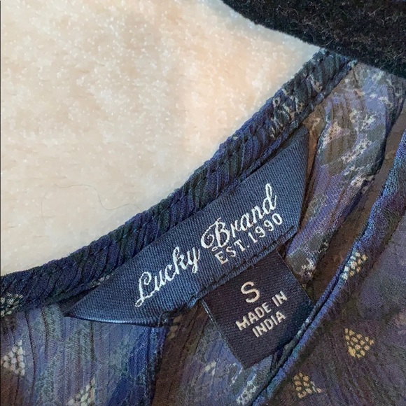 NWOT Lucky Brand Boho Peasant Blouse - Picture 4 of 8